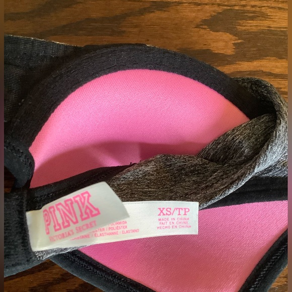 PINK Victoria's Secret Gray Push-Up Padded Racerback Sports Bra Size XS - Picture 3 of 3